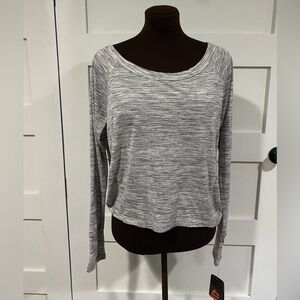 Nwt RBX Heathered Grey Open Back Workout Top L